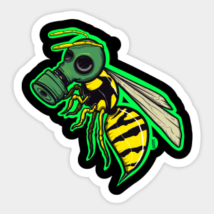 Gas mask wasp Sticker